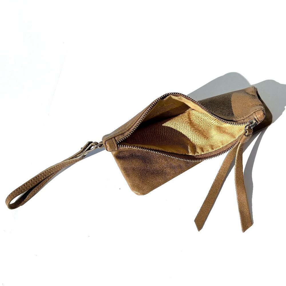 Original Falorni Italia Le Borse F1396 Woven Leather Tote Bag w/Zip Pouch Mocha - Picture 13 of 16